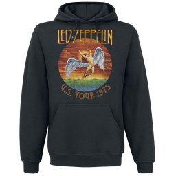 mikina pánská Led Zeppelin - USA Tour 1975 - Black - RTLZEHDBUSA