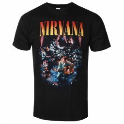 tričko pánské Nirvana - Unplugged Photo - Black - ROCK OFF - NIRVTS23MB