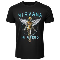tričko pánské Nirvana - In Utero Neon Blue - BL - Carbon - ROCK OFF - NIRVCBN99MB