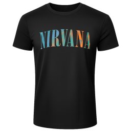 tričko pánské Nirvana - In Utero Angel Swirl - BL - Carbon - ROCK OFF - NIRVCBN93MB