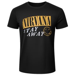 tričko pánské Nirvana - Stay Away - BL - Carbon - ROCK OFF - NIRVCBN104MB