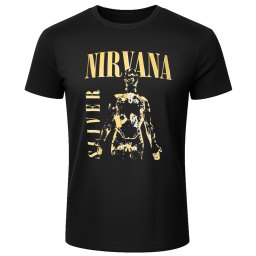 tričko pánské Nirvana - Sliver - BL - Carbon - ROCK OFF - NIRVCBN102MB