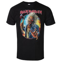 tričko pánské Iron Maiden - Axe Eddie - Red White - LOW FREQUENCY - IM023TS
