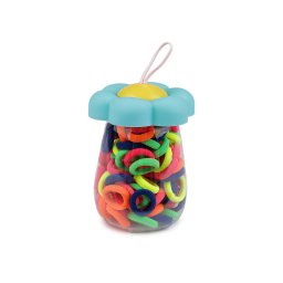 Mini gumičky do vlasů v designovém balení, barva 5 mix