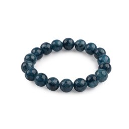 Náramek z minerálních, syntetických a skleněných korálků, barva 6 petrolejová syntetický