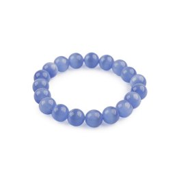 Náramek z minerálních, syntetických a skleněných korálků, barva 7 modrá světlá sklo