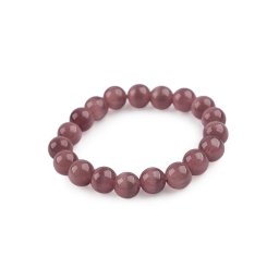 Náramek z minerálních, syntetických a skleněných korálků, barva 11 starorůžová sklo
