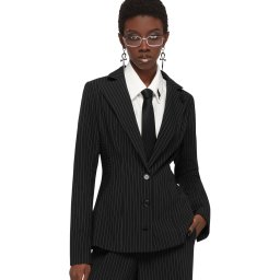 kabátek dámský (sako) KILLSTAR x KIHILIST - Oblivienne - Black Pinstripe - KSRA014220