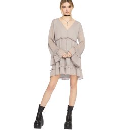 šaty dámské KILLSTAR - Seraph In Ash - Grey - KSRA014378