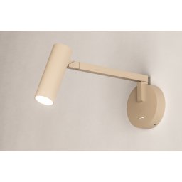 Nástěnné designové svítidlo s ramenem a vypínačem Conno Taupe