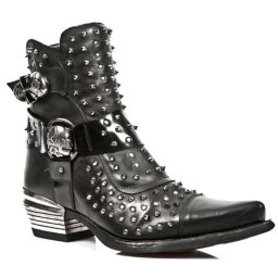 boty NEW ROCK - Itali Negro - Antik - West Negro-Acero - M.WST003-C1