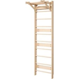 BusyKids 2v1 dětské žebřiny s hrazdou, přírodní