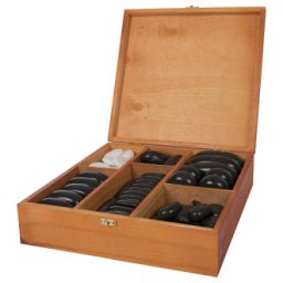 Hot Stones, sada v bambusové krabičce, 68 ks