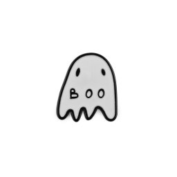 Brož / odznak Halloween, čarodějnice, barva 1 bílá duch
