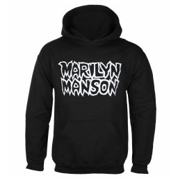 mikina pánská Marilyn Manson - Classic Logo - BLACK - ROCK OFF - MMHD25MB