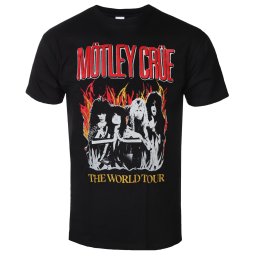 tričko pánské Mötley Crüe - Vintage World Tour Flames - ROCK OFF - MOTTEE48MB