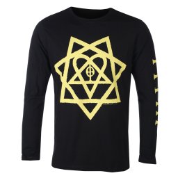 tričko pánské s dlouhým rukávem HIM - Heartagram Honeycomb - BL - ROCK OFF - HIMLST11MB
