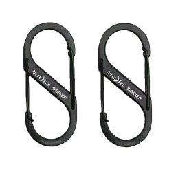 NiteIze karabina S 4cm sada 2ks ČERNÁ