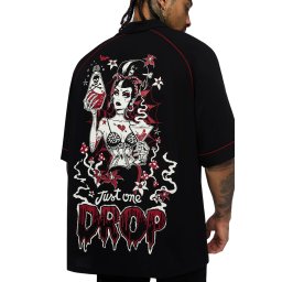 košile pánská KILLSTAR - One Drop - Bowling - Black - KSRA014629