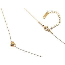 Náhrdelník z nerezové oceli srdce, barva 6 zlatá