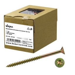 DEMA Šrouby do dřevotřísky částečný závit 6x100/60 T30, 1 kg 35120D