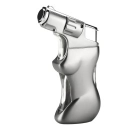 Gaira® Plynový zapalovač Žena 8123, Barva stříbrná