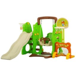 Dětská skluzavka s houpačkou Baby Mix 3v1 zelená