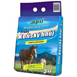 AGRO Pravý koňský hnůj granulovaný 3 kg AG02600003030