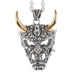 obojek Evil Dragon Head Men Gold - SS8-890P Gold