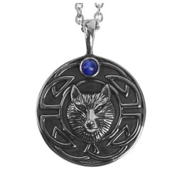 obojek Wolf Head Blue Eye - SS8-232P