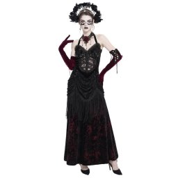 šaty dámské DEVIL FASHION - Black and Red Sexy Gothic - ESKT06502
