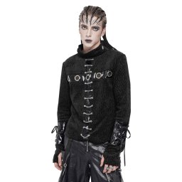 tričko pánské s dlouhým rukávem DEVIL FASHION - Punk Turtleneck - TT299
