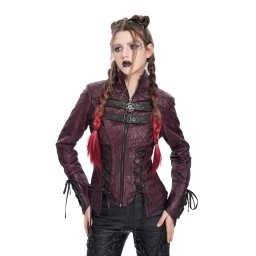 bunda dámská DEVIL FASHION - Punk - Red - CT26302