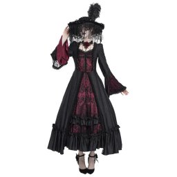 šaty dámské DEVIL FASHION - Gothic - Black and Red - ESKT06602
