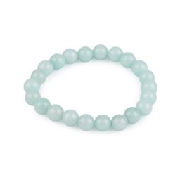 Náramek z minerálních, syntetických a skleněných korálků, barva 5 mentolová syntetický