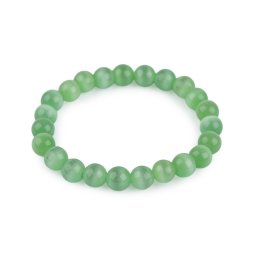 Náramek z minerálních, syntetických a skleněných korálků, barva 12 zelená sklo