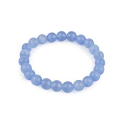 Náramek z minerálních, syntetických a skleněných korálků, barva 13 modrá sklo