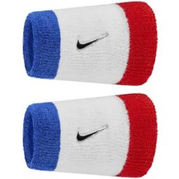 Nike Swoosh Doublewide potítka na zápěstí modré/bílé/červené
