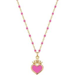 Disney Princess stříbrný pozlacený NS00057YL-157.CS - dětský náhrdelník
