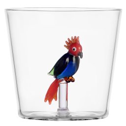 Ichendorf Milano designové sklenice na vodu Talking Trees Tumbler Red/Blue Cockatoo