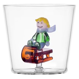 Ichendorf Milano designové sklenice na vodu Snow Games Tumbler Kid And Bobsleigh