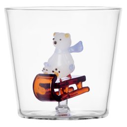 Ichendorf Milano designové sklenice na vodu Snow Games Tumbler Bear And Bobsleigh
