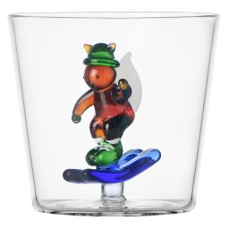 Ichendorf Milano designové sklenice na vodu Snow Games Tumbler Squirrel And Skiing