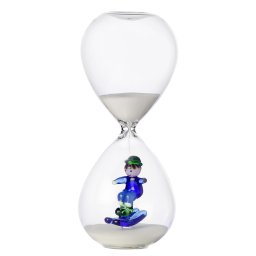 Ichendorf Milano designové stolní hodiny Snow Games Kid And Skiing Hourglass