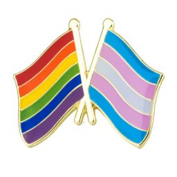 Odznak do klopy saka Transgender a LGBTQ+ vlajky