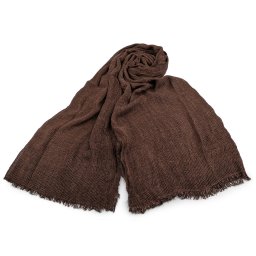 Šátek / šála bavlněná unisex 70x195 cm, barva 3 hnědá