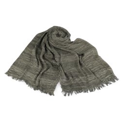Letní šátek / šála bavlněná 70x195 cm, barva 5 zelená khaki