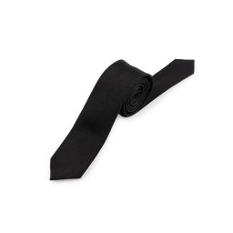 Kravata jednobarevná slim unisex, barva černá