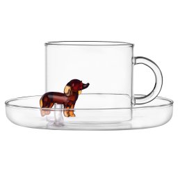 Ichendorf Milano designové šálky na čaj Dogs Tea Cup With Saucer Bassotto