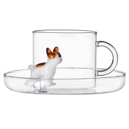 Ichendorf Milano designové šálky na čaj Dogs Tea Cup With Saucer French Bulldog